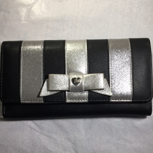 Betsey Johnson Handbags - ❤️Betsey Johnson Silver and Black wallet.